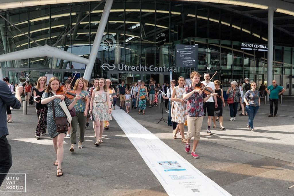Openings grootste partituur op Utrecht Centraal station