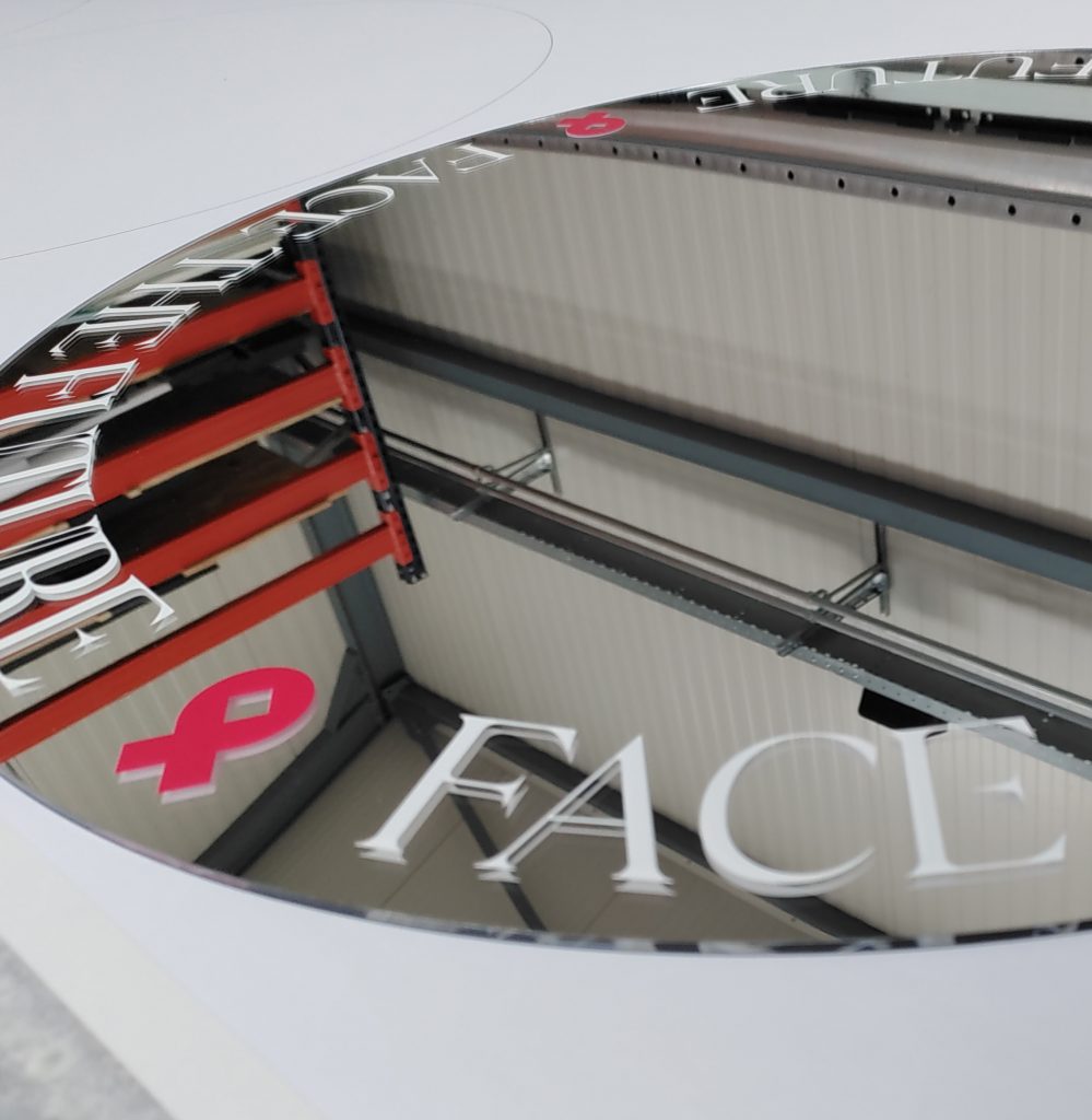 printen op gespiegeld plexiglas