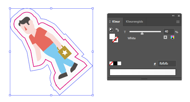 illustrator witte inkt met lagere inkt densiteit in procenten