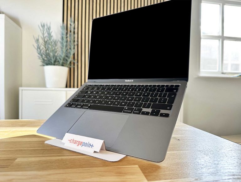 Bedrukte kartonnen laptop standaard met eigen logo