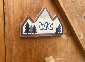 WC bordje hout wayfinding printen frezen