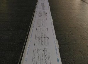 Deel van het langste partituur door specialistische drukkerij Allprint