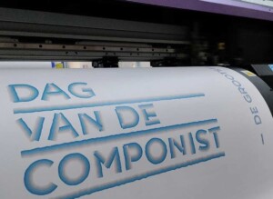 Prints op rol: dag van de componist