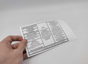 Law labels laten printen op Tyvek materiaal