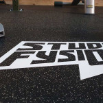 Indoor vloersticker op sportvloer