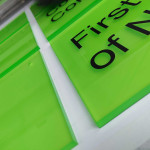 Neon-groen plexiglas op maat